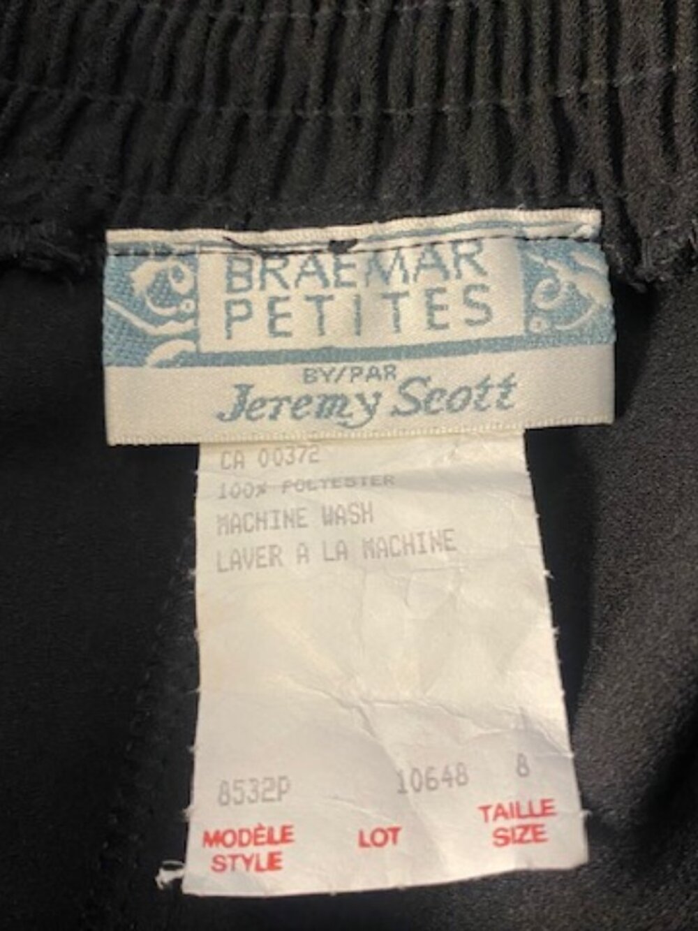 VTG Pleated Culottes/ Gaucho Pants Braemer by Jeremy Scott Size 8 Made in Canada - Picture 4 of 14